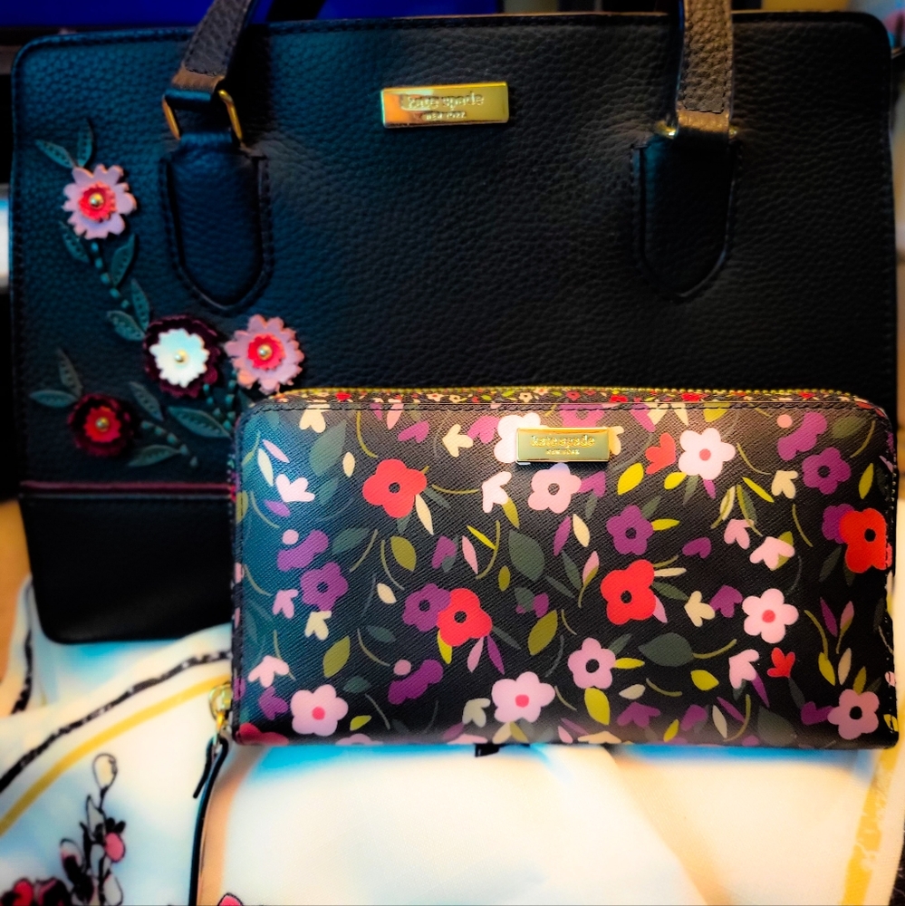 SOLD New York Laurel Way Embellished Reese Satchel and Cameron Street boho - Picture 2 of 12